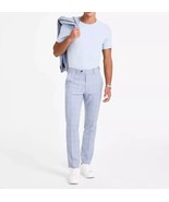 Alfani Men&#39;s Slim-Fit Plaid Light Blue Suit Pants 34W New $135 - $81.48 CAD