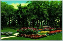 Scene in Oakland Park South Haven Michigan MI UNP Chrome Postcard F14 - £3.06 GBP