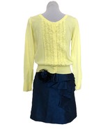 Paper Doll Skirt, Blue, Size 14 &amp; Cherokee Sweater Yellow Size 14/16, - $24.40 CAD