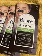 Biore Oil Control Charcoal Deep Cleansing Pore Strips  1 Per Pack Lot of 6 - £4.94 GBP