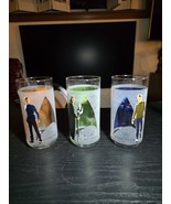 Lot Of 3 Star Trek Spock Nero Kirk Collectible Drinking Glass Burger Kin... - $18.14 CAD