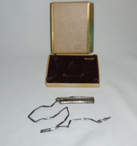Sterling Silver Swank Watch Chain and Fob Knife With Monogram Vintage - £75.17 GBP