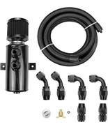 10AN Baffled Oil Catch Can Breather Can with Drain Valve 750ML Bundle an... - $99.08