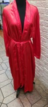 Vintage Vanity Fair Red Long Sleeve Full Length Nylon Robe - Medium  - $260.77 MXN