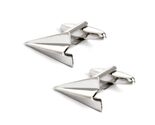 PAPER AIRPLANE CUFFLINKS High Quality Silver Metal NEW w GIFT BAG Weddin... - $11.95