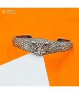925 sterling silver stylish owl face design adjustable bangle bracelet c... - $1,990.90 MXN