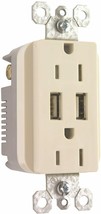 Legrand  2 USB Charger + 2 Outlets Light Almond 15-Amp TM826USB-LACC6 - £23.73 GBP