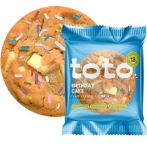 (20 ct) Toto Vegan Plant Base Cookies Birthday Cake Flavor Retails $60 2/24 Read - £31.53 GBP