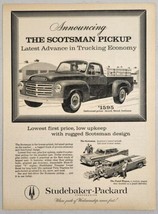 1958 Print Ad Studebaker-Packard Scotsman Pickup Trucks Sedan & Panel Wagon - $20.38