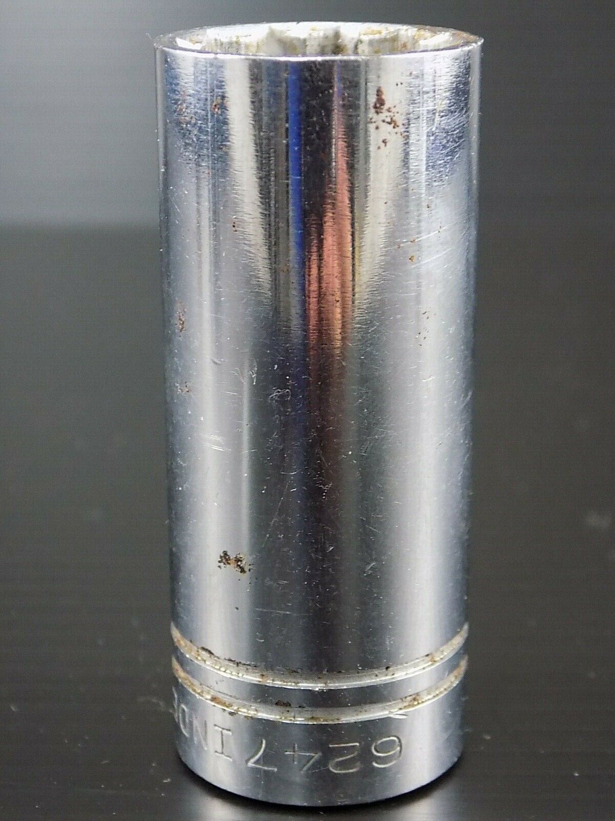 Vintage INDESTRO 3/4&quot; Deep Wall SOCKET 3/8&quot; Drive 12 Point 6247 Made in USA - $6.92