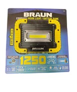 NEW Braun 1250 Lumens Compact Portable Work Light Battery Bank 56163 - £27.23 GBP