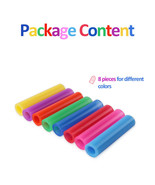 8X Reusable Silicone Tips Cover Food Grade For 6Mm Stainless Steel Metal... - £12.57 GBP
