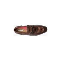 Stacy Adams Feronte Moc Toe Bit Slip On Croco Print Leather Cognac 25623-221 image 5