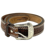Ranger Belt Co IB1008C Men’s Western Concho Belt SZ 46 Brown Hand‑Tooled... - $44.99