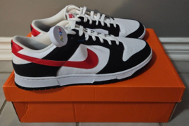 Authenticity Guarantee Nike Dunk Low Retro Shoes In Red, White, &amp; BLACK- Siz... - £93.39 GBP