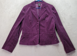 INC International Concepts Blazer Women Large Purple Single Breasted Two Button - £22.17 GBP