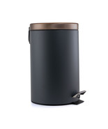 Elama 12 Liter Stylish Grey and Copper Soft Pedal Office, Kitchen and Ba... - $90.51 CAD