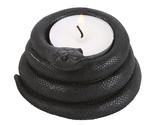 Pack Of 2 Witchcraft Dark Magic Black Coiled Snake Tea Light Votive Cand... - $19.99