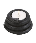 Pack Of 2 Witchcraft Dark Magic Black Coiled Snake Tea Light Votive Cand... - $19.99