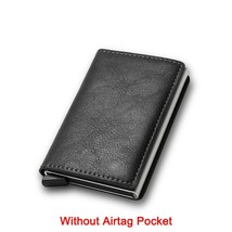 D protection men women credit card holder money leather slim mini wallet metal aluminum thumb200