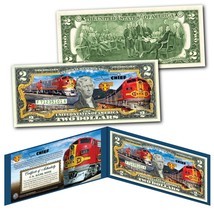 SUPER CHIEF Train of the Stars Santa Fe Railroad Genuine Legal Tender $2 US Bill - £11.73 GBP