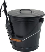 Panacea 15343 Ash Bucket w/Shovel Black 12.5&quot; Diameter Heavy-Duty Steel - $769.17 MXN