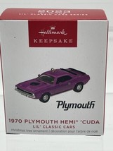 Hallmark Keepsake 2023 1970 Plymouth Hemi &#39;Cuda  Lil&#39; Classic Cars Barracuda NEW - £9.90 GBP