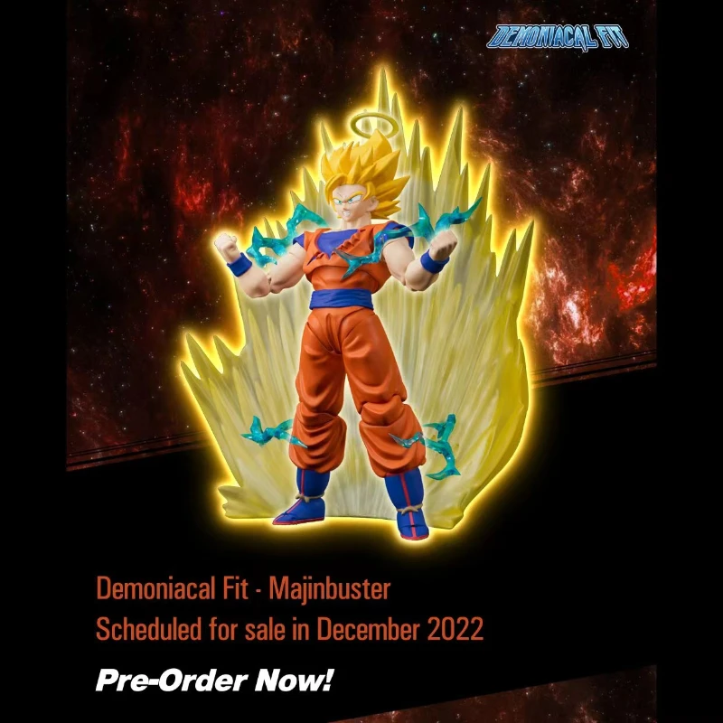 In Stock Demoniacal Fit DF SSJ2 SHF Super Saiyan 2 Son Goku Demon Buster Anime - £65.28 GBP