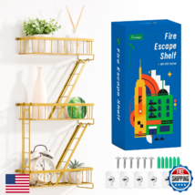 SweetSage Fire Escape Wall Shelf Gold - New York Decorative Ladder Shelf... - $54.58