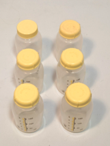 Medela Breast Milk Storage Breastfeeding Bottles w Lids Containers 6 Bot... - $12.86