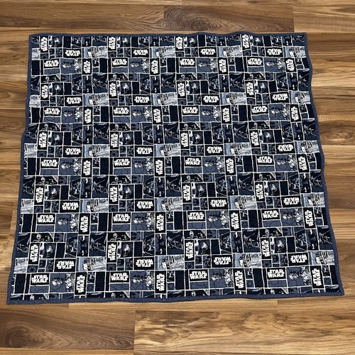 Star Wars Baby Blanket Quilt Navy Blue Possibly Handmade 35x37.5 Item image 4