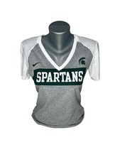 Michigan State Spartans MSU Nike Women&#39;s T-Shirt Mesh Short Sleeve Size Medium - £11.62 GBP