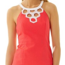 Lilly Pulitzer Women&#39;s Solid Sleeveless Blouse Laser Cutout Neckline Tri... - £30.20 GBP