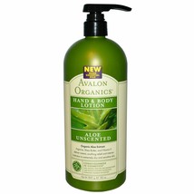 Avalon Organics, Hand &amp; Body Lotion, Aloe Unscented, 32 oz (907 g) - £21.13 GBP