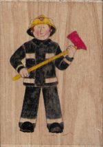Paper Nation. Wood Mounted Rubber Stamp. App 6x9cm. - $6.78 CAD