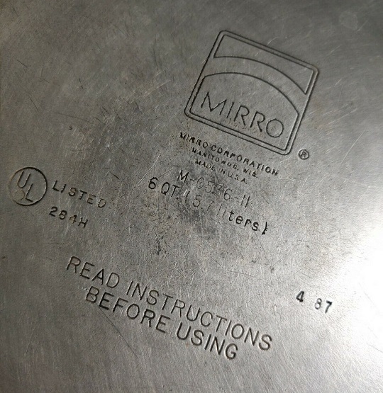 Vintage Mirro 6 qt. Pressure Cooker / Canner Model M053611 Pressure