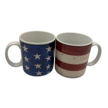 Warren Kimble Colonial American Flag Mugs Set Of 2 Microwave/Dishwasher ... - £31.56 GBP