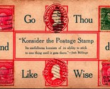 Konsider the Postage Stamp Josh Billings Quote Postcard Washington 2 Cen... - £15.53 GBP