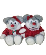 Commonwealth Plush Christmas Mice Lot Mouse Velvet Nightgown Stuffed Ani... - £20.23 GBP
