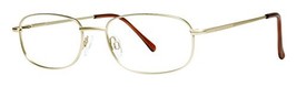 Icon Unisex Eyeglasses - Modern Collection Frames - Satin Gold 51-19-135 - £46.58 GBP