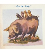 Piglets on Top of a Sow Antique UDB Comic Postcard - £4.62 GBP