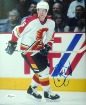 Signed by  PHIL HOUSLEY  CALGARY  CHICAGO NHL 8 x 10  Photo w/COA JSA  2 - $24.70