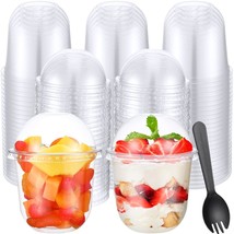 200 Pack Clear Plastic Cups Dessert Cups Yogurt Parfait Cups With Lids Clear Cup - $66.99