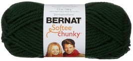 Spinrite Bernat Softee Chunky Yarn-Dark Green - $18.74