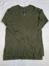 MSRP $60 International Concepts Solid V-Neck Sweater Green Size Medium - £15.95 GBP