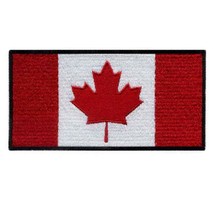 CANADA FLAG IRON ON PATCH 3&quot; Embroidered Applique Canadian Pride Nationa... - $4.95