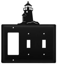 Village Wrought Iron Lighthouse GFCI Double Switch Cover - £12.74 GBP