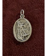 Patron Saint St Michael And Guardian Angel Pendant 1&quot; Italy - $143.34 MXN