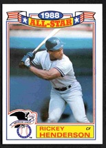 1989 Topps Glossy All Star Baseball Card #7 New York Yankees Rickey Henderson nm - £0.39 GBP