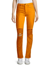 Cotton Citizen Womens Jeans Skinny Fit High Rise Split Orange Size 25W W408779 - £82.20 GBP